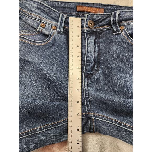 The Limited Mid Rise Flare Leg Denim Jean Size 8S SHORT Blue Stretch Bootcut Y2K - Picture 13 of 16